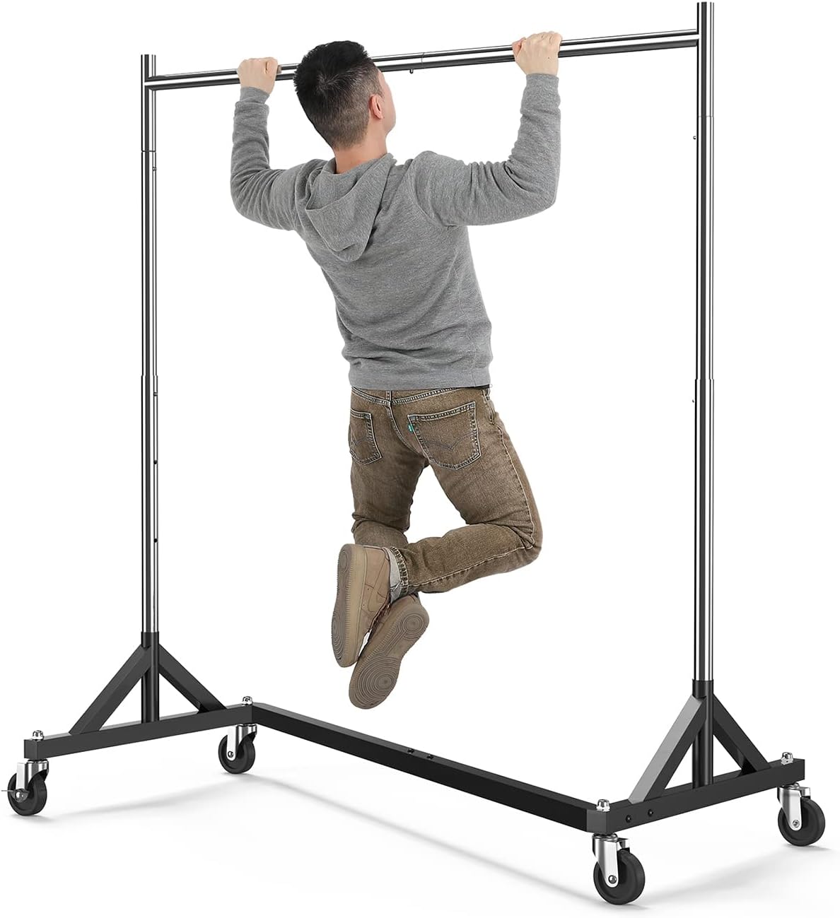 HOKEEPER Commercial Z Base Garment Rack Hold 400LBS Heavy Duty Clothing