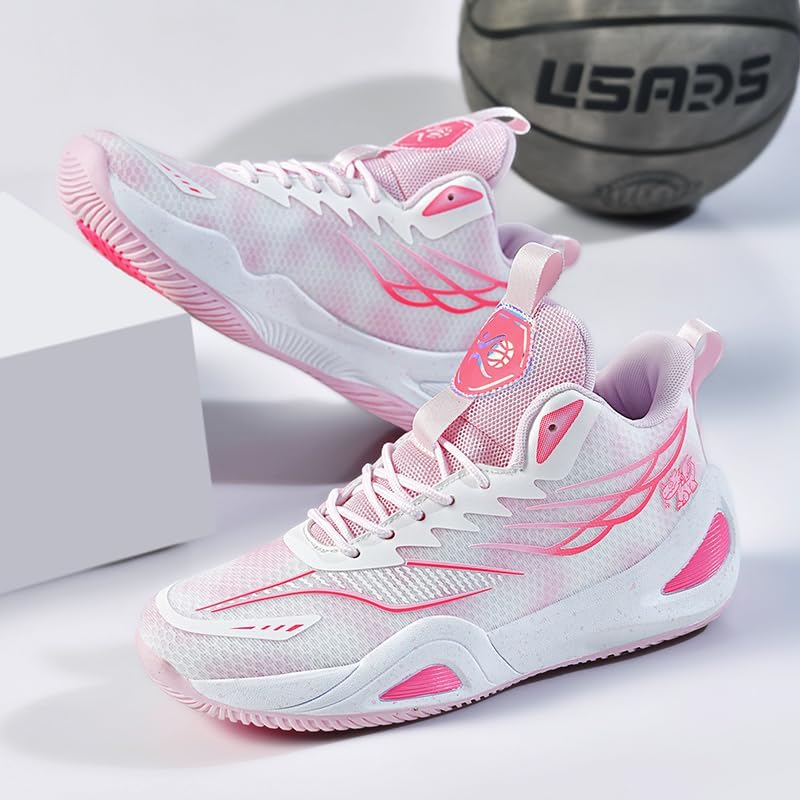 High Top Womens Mens Basketball Shoes Breathable Non Slip Unisex-Adult Outdoor Sneakers Cushioning Workout Shoes for Fitness