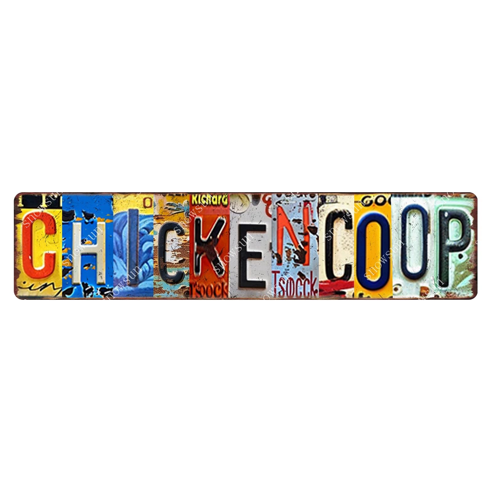 Funny Chicken Coop Metal Signs Vintage Tin Sign Wall Decor for Farm Chicken 4x16 Inch