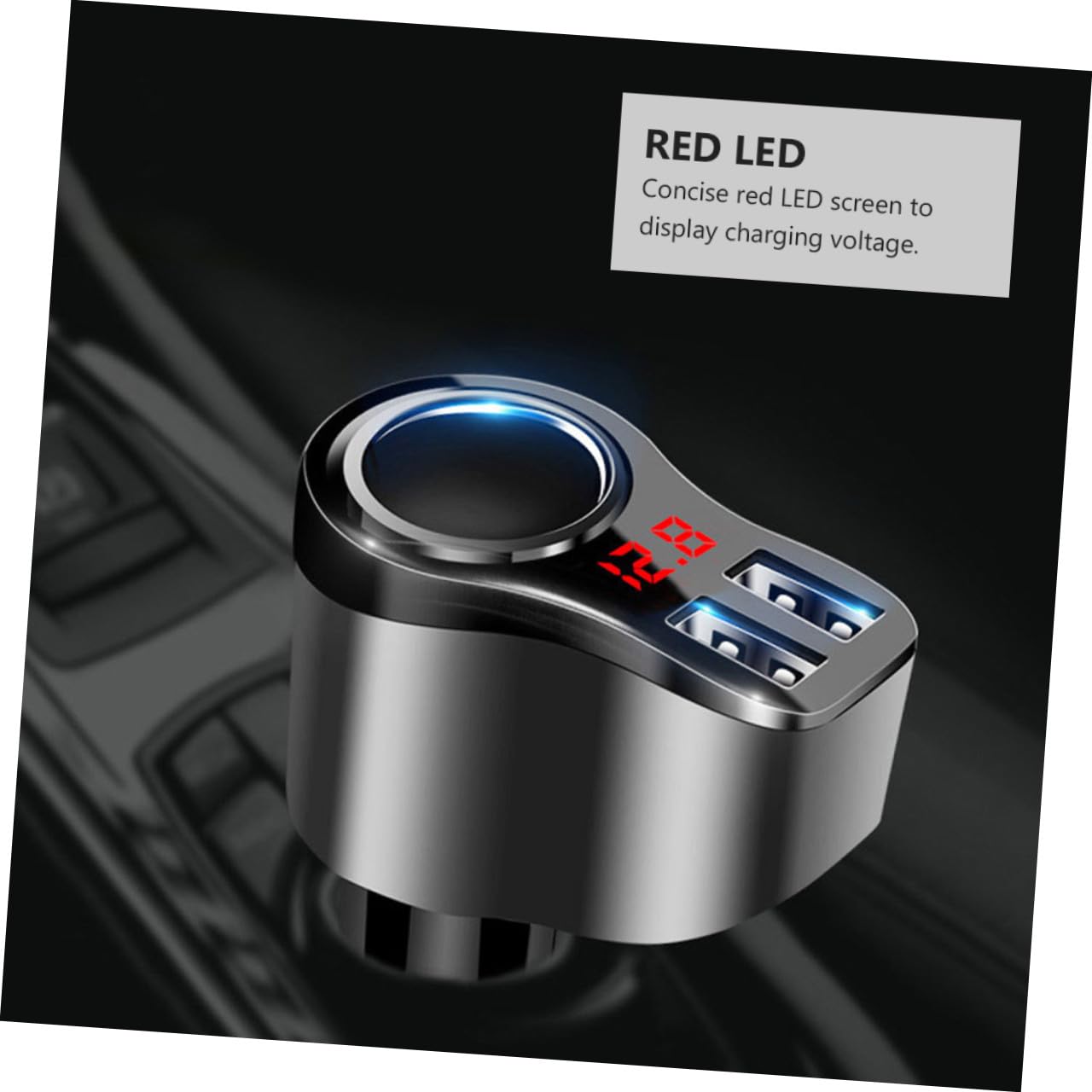 Angoily Cargador De Coche Carga Rápida Cargador De Móvil USB Doble Adaptador Carga Rápida Protección contra Sobrecarga y Cortocircuito