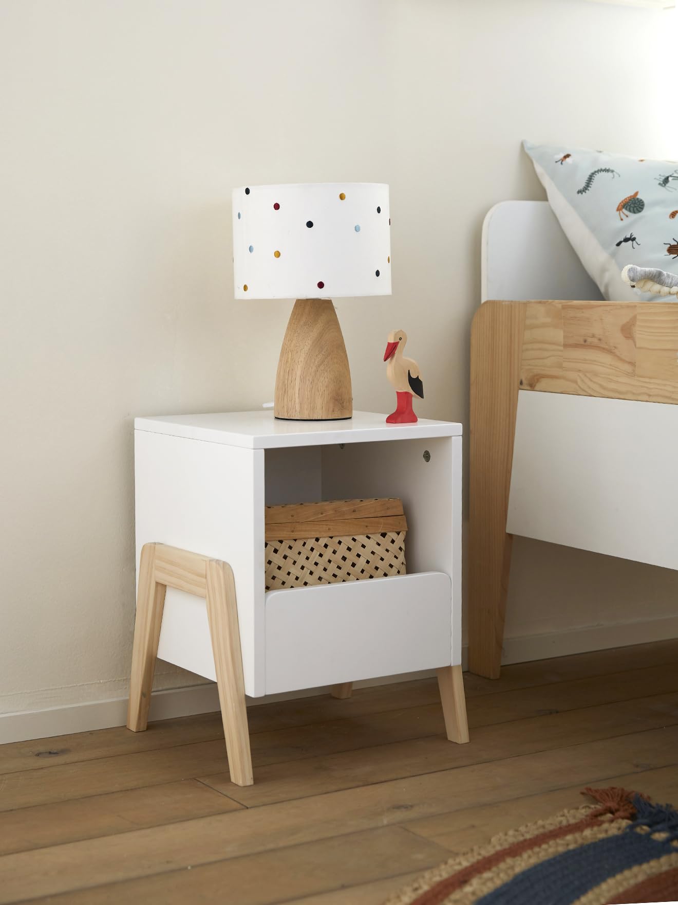 Vertbaudet Kinderzimmer Nachttisch,Retro weiß ONE Size