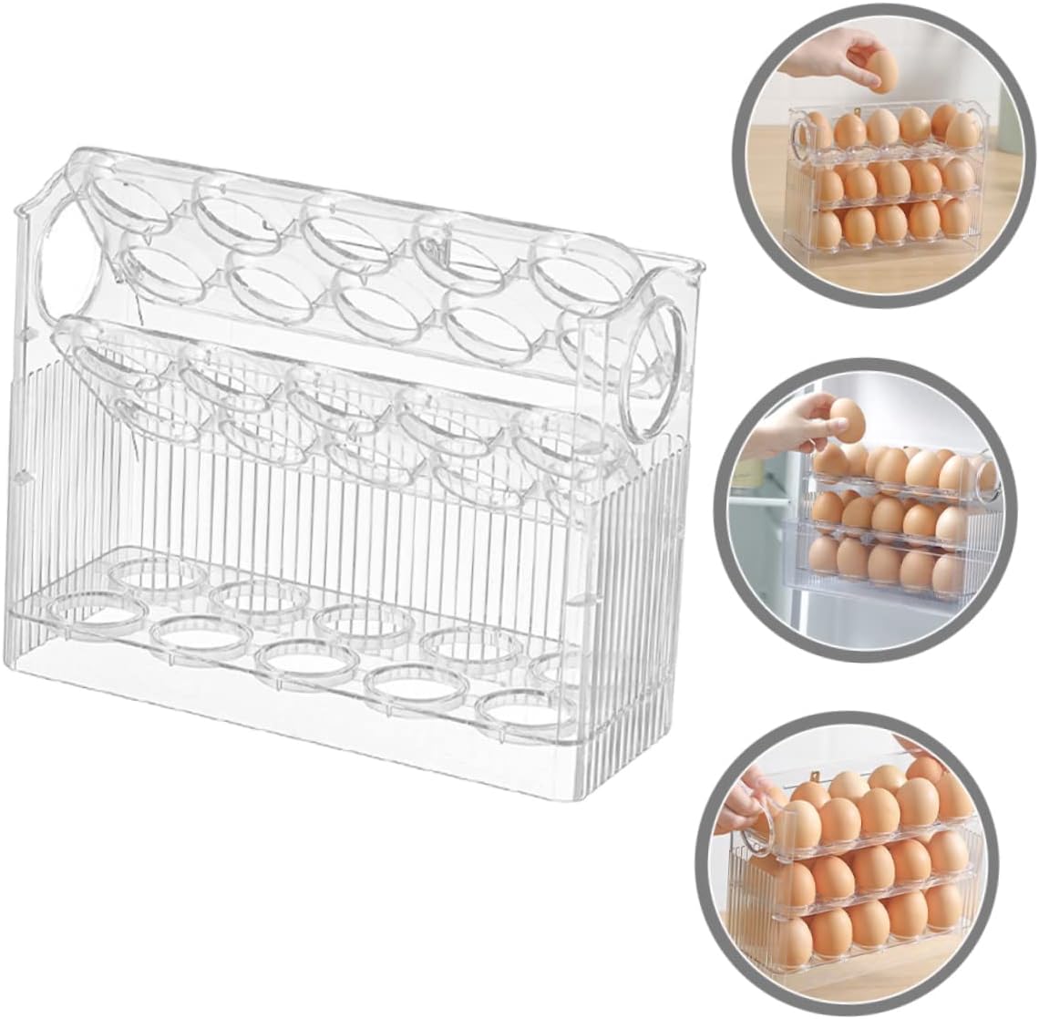 Storage Container for Refrigerator Multi Organizer Capacity Transparent Design for Efficient Kitchen Use and Safe from Damage