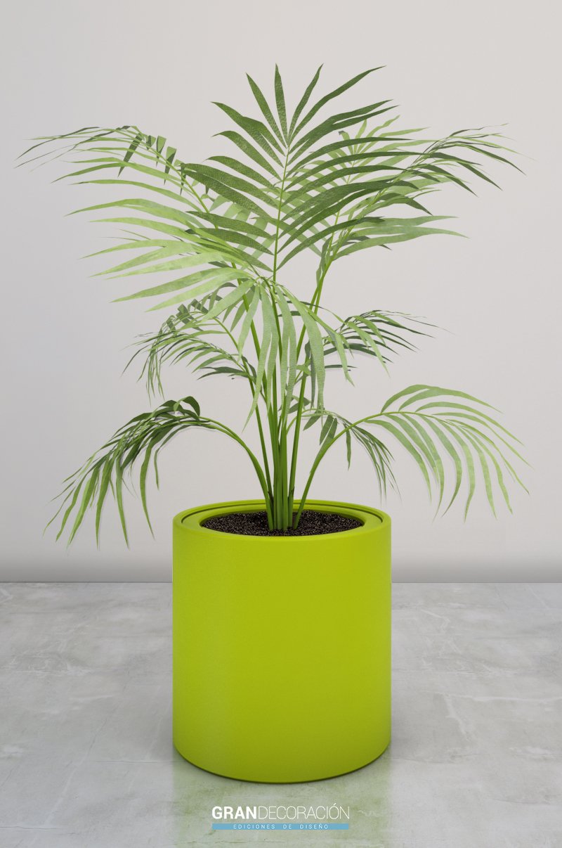 Macetero Redondo Sundara Color Verde Pistacho, diámetro 43 cm
