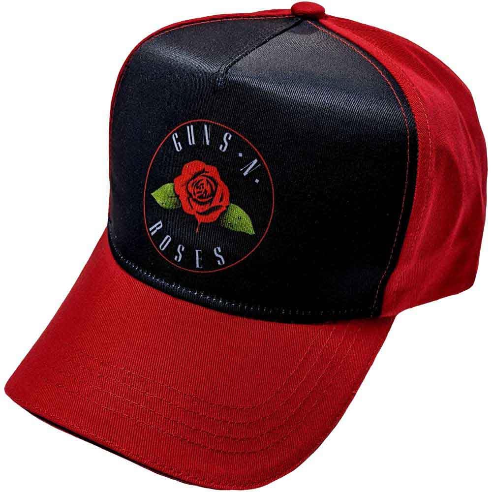 Guns N' Roses Baseball Cap Rose Band Logo Official Red & Black One Size