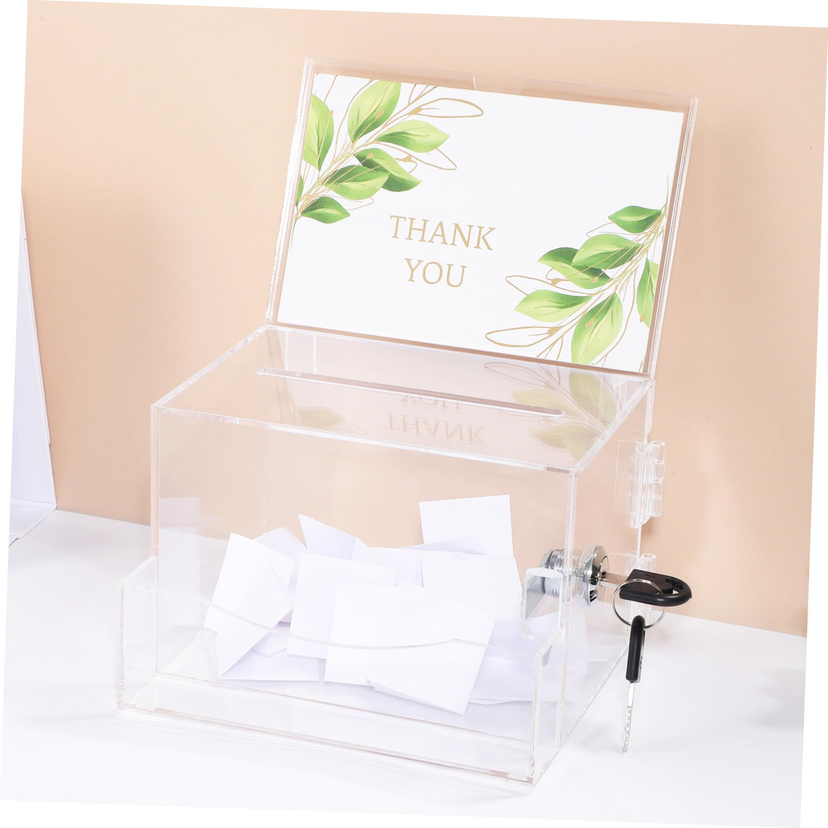 PLAFOPE Transparente Spardose Transparent aus Acryl mit Großem Fassungsvermögen Sicherer und Langlebiger Öffentlicher Briefkasten für Spendenaktionen und Vorschlagsbox