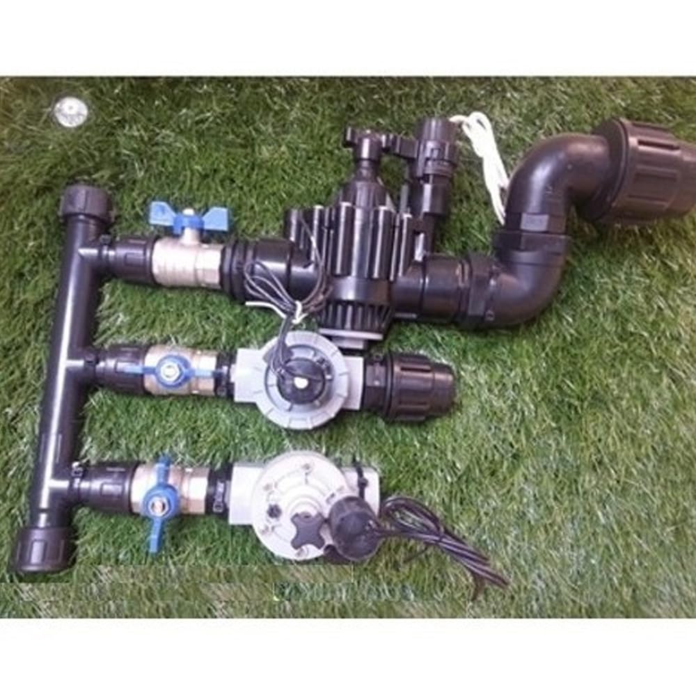 Suinga Te Collecteur d'arrosage 1" pour 3 ou 4 électrovannes de Jardin | Clarinete d'irrigation 3 Sorties M-F-F-F 1'' | Collecteur d'irrigation