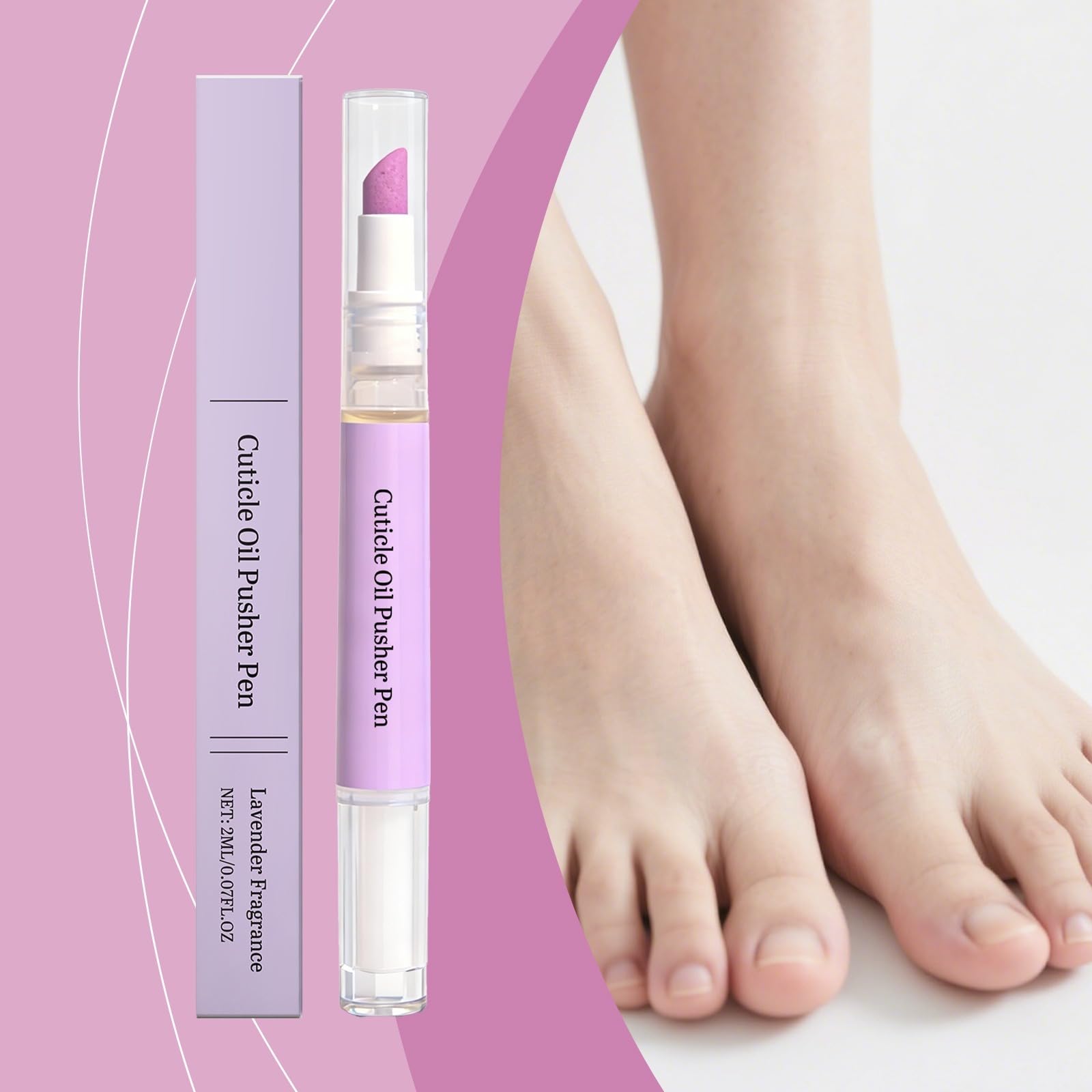 Nagelhautschieber-Stift 2-in-1, Nagelhautentferner, Nagelhautentferner, Nagelhautentferner, mit Keramikspitze für trockene und rissige Nägel