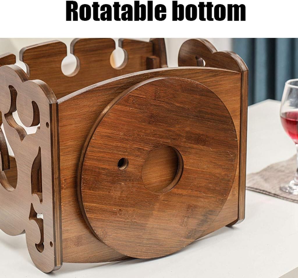 Wine Bottle Wine Bottle Holder Bamboo Wine Storage Wine Bottle Rack Rotatable Home Decoration Tabletop Wine Rack Craft Gift