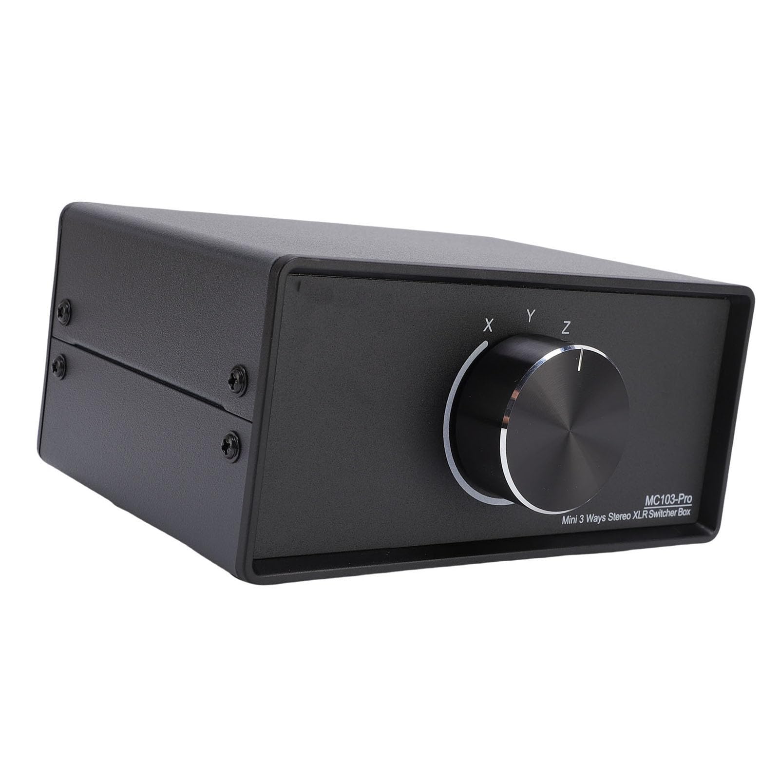 Fabater Convertidor de Interruptor de Audio XLR Equilibrado, Caja Estéreo de 3 Vías para Comparación de Calidad de Sonido, Chapado en Oro/Plug and Play
