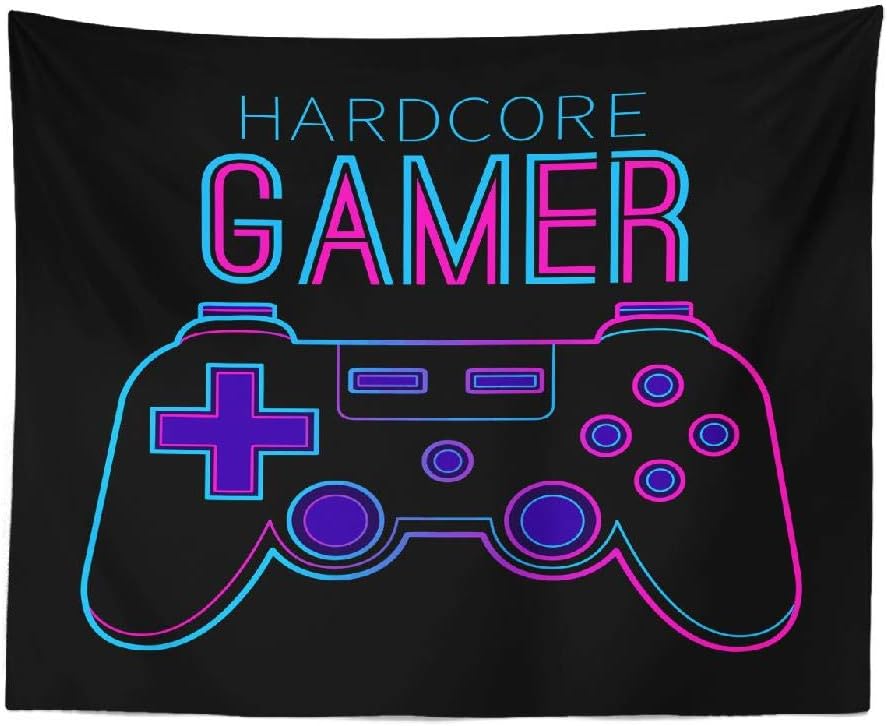 GALMAXS7 Game Wall Tapestry, Controller Graphic Game Button Tapestry 28x23 Inches Wall Art Tapestries Hanging for Dorm Room Living Home Decorative