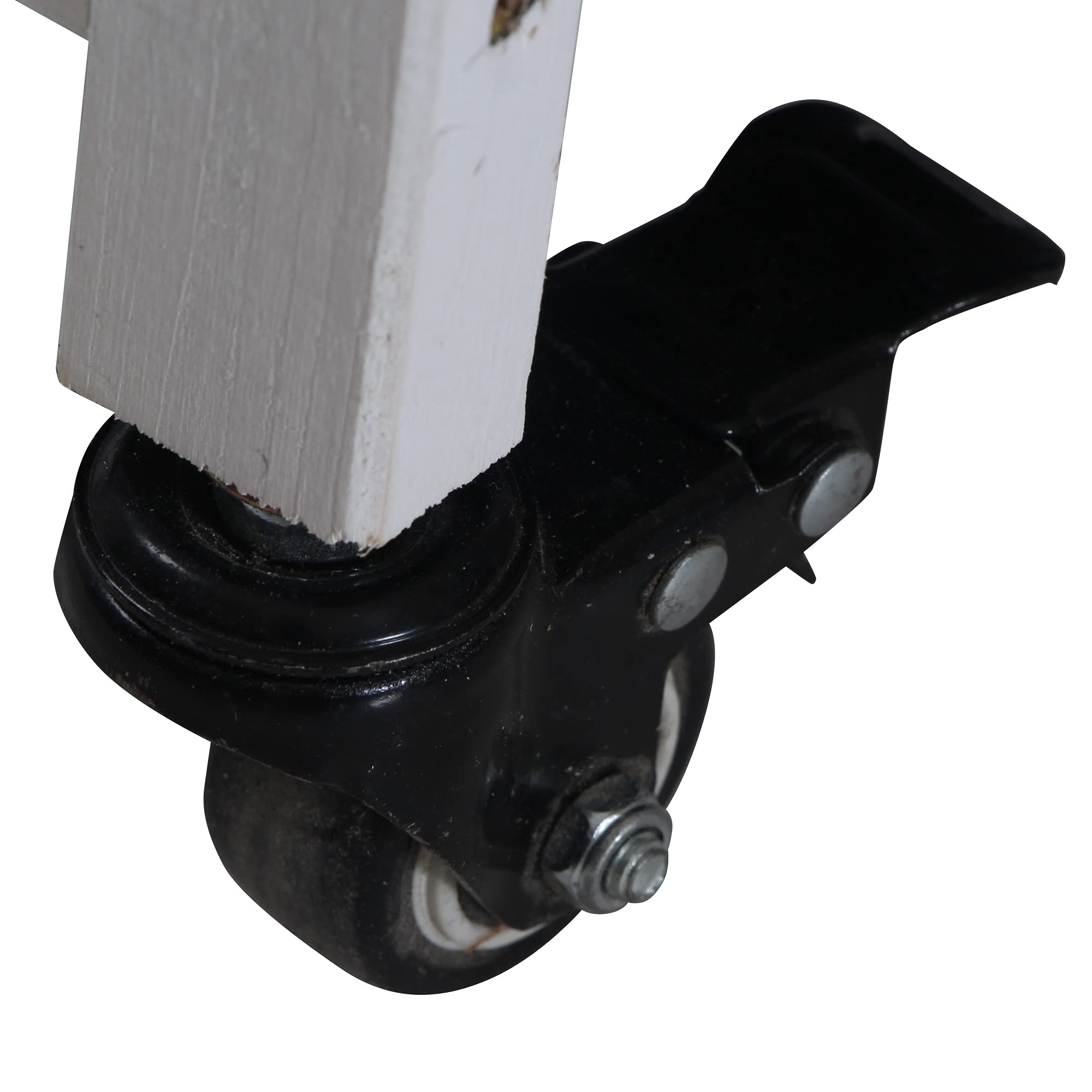 PawHut Conigliera in legno su ruote 147x45,5x88,5 cm Gabbia per conigli a 2 livelli con tetto apribile 2 corridoi in metallo 3 vassoi rimovibili 3 porte con chiusura e rampa Grigio