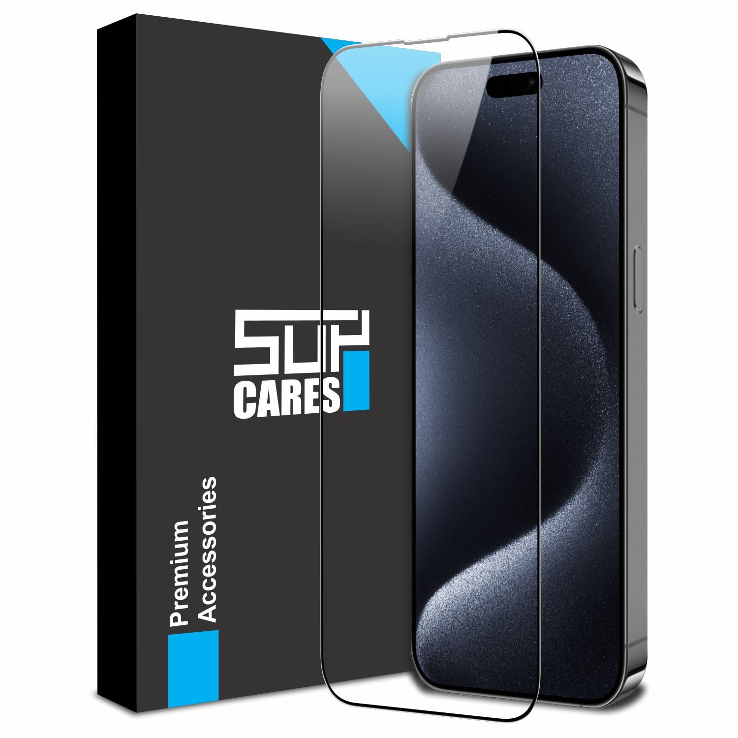 SupCares Edge to Edge Tempered Glass for iPhone 15 Pro (6.1 Inch) with Easy Self-Installation Kit | Black (B0CHYL82FN) Amazon Price History, Amazon Price Tracker