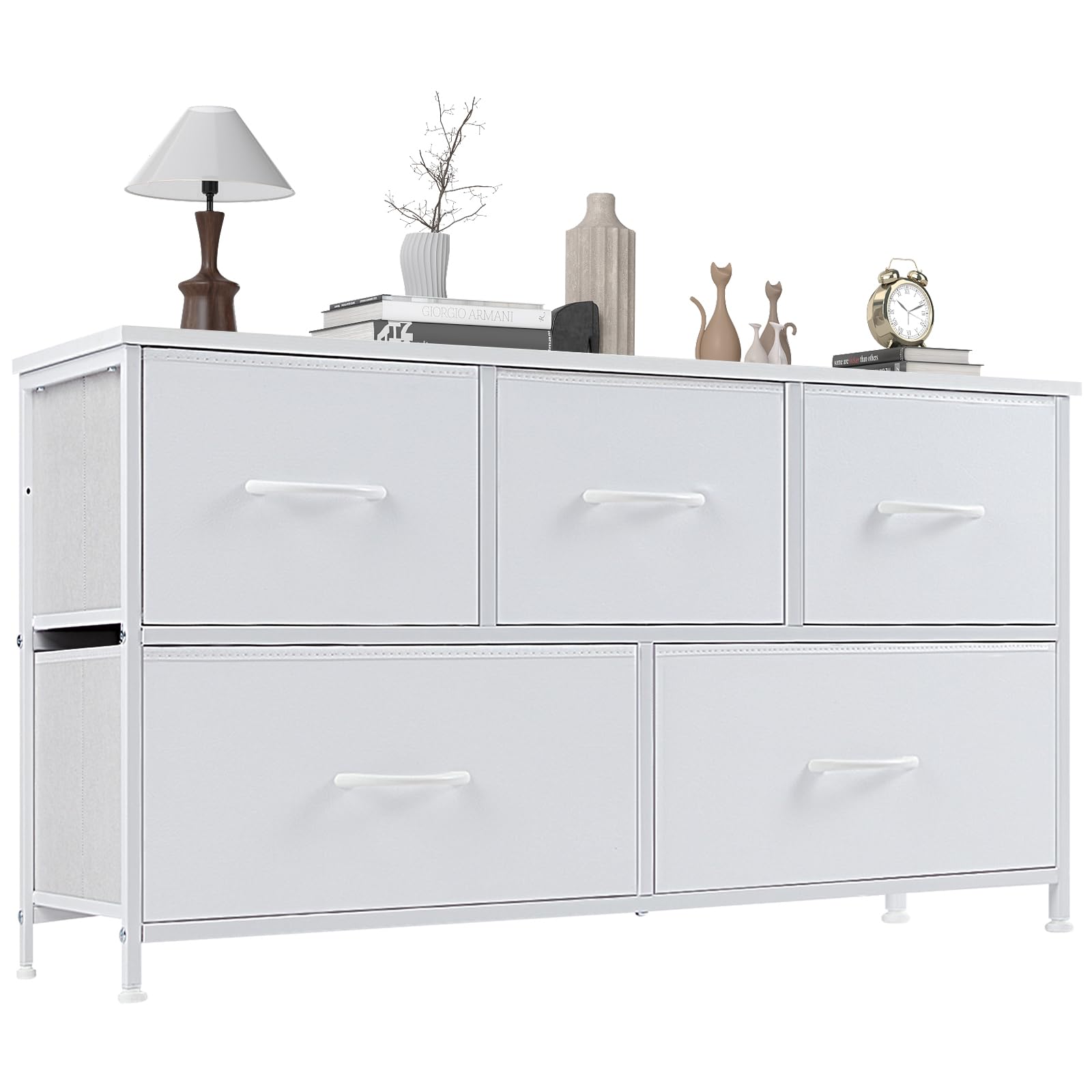 Amazon.com: OLIXIS 5 Drawer Dresser for Bedroom, Fabric Storage