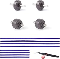 Vista 1 de Soft Plush Strips and Wheels Kit Compatible with Dyson Vacuum Cleaner Soft Roller Cleaner Head Replacement parts, A Set of 6-Strips 9.1-Inch