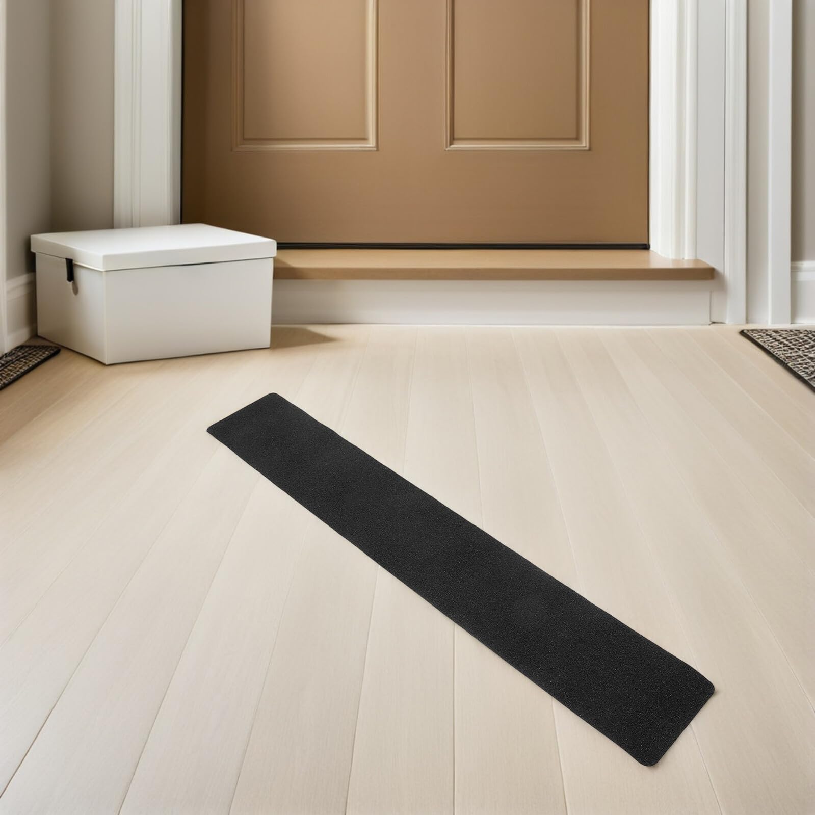 Healeved 10 Pièces Bandes Antidérapantes pour Escaliers PVC Noir Adhésives Extérieures Intérieures Antidérapant Tapis Marche Sécuritaire Robuste Weatherproof
