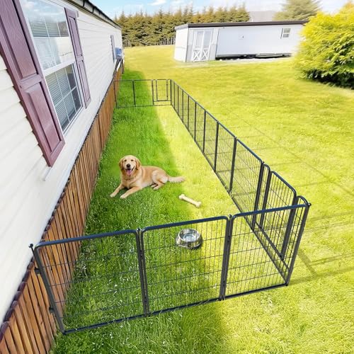 Image of FXW Rollick Dog Playpen with Anchor Kit (Pack of 4) - 40 Inch 16-Panel Dog Pen for Large Dogs, Stable & Safe Indoor /Outdoor Play│Patented