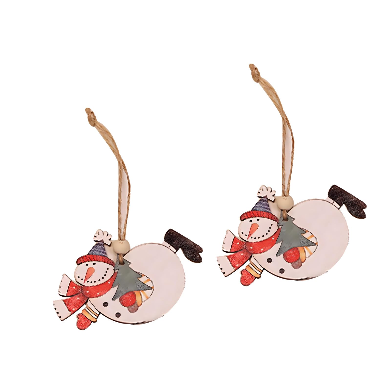 KAQNTUD Festive Santa Claus Snowman Girls Decorations Wooden Handmade Christmas Ornaments for Home and Office Display Wooden Christmas Decorations