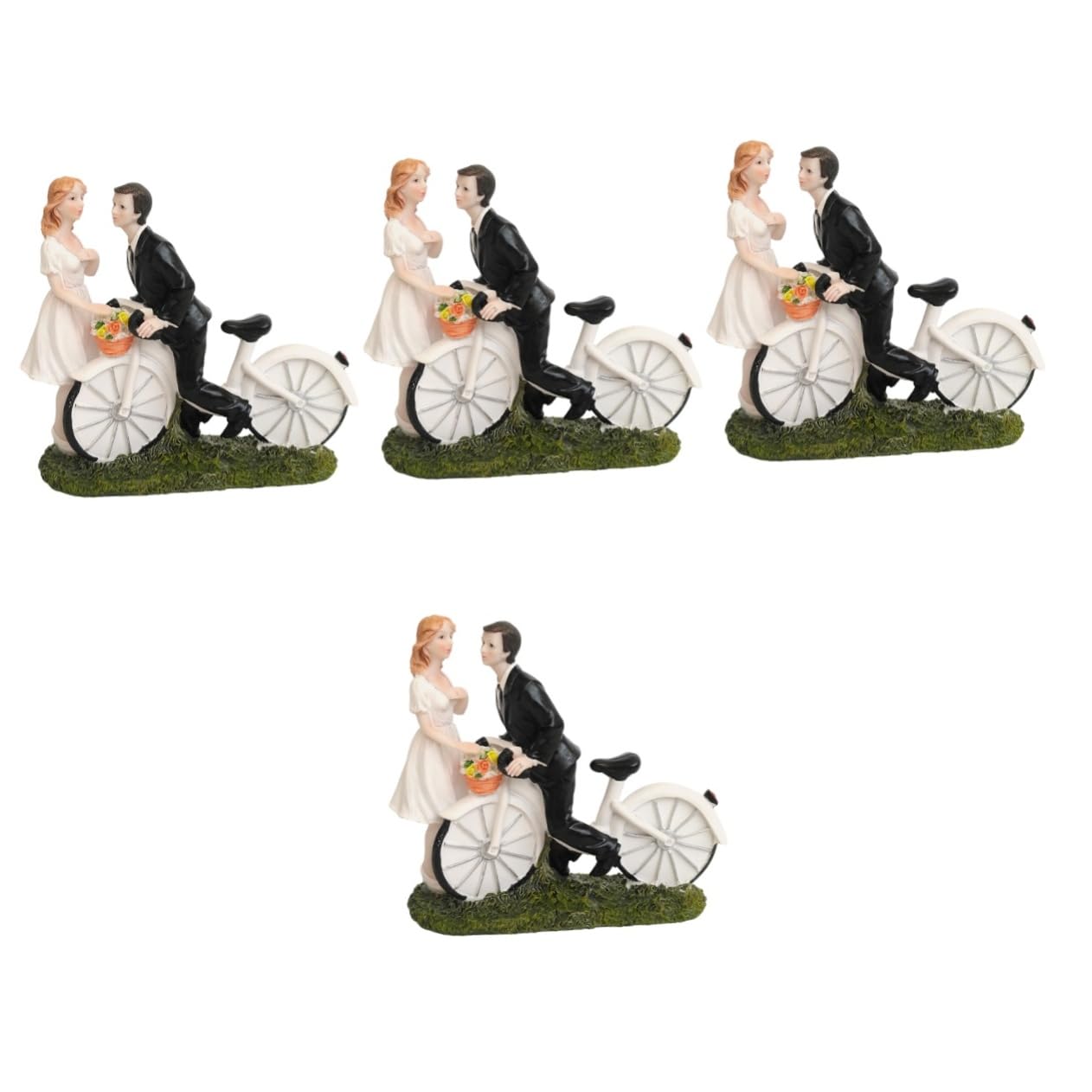 DECHOUS 4 Stück Kuchenpuppe Hochzeitstortenständer Stolz Dekorationen Braut Romantische Tortendekoration Tortendeko Muttertag Rustikale Hochzeit Hochzeitsdusche Figur Paare Harz