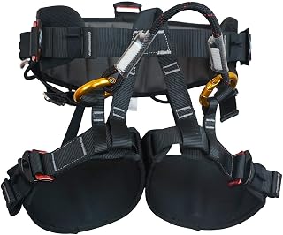 SOB Half Body Climbing Harness for Arborists & Tree Climbers - Thickened Waist, ANSI Certified 23KN Strength, Adjustable Safety Belt