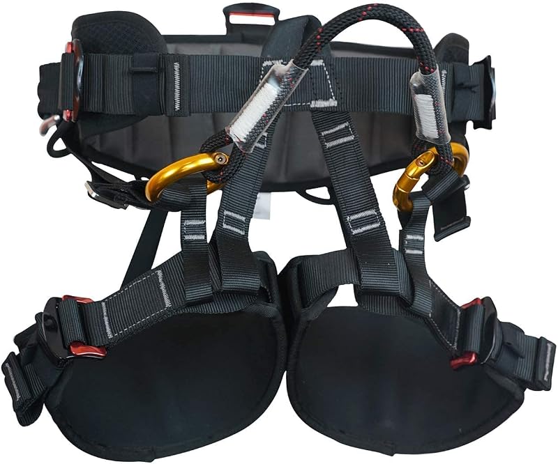 Climbing Harness, Half Body Tree Climbing Harness Men,Thicken Widen Protect Waist Safety Harness for Arborist Harness,Working Rescuing at Height Safety Belt Harness