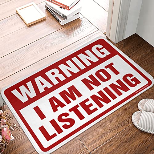 Paillasson extérieur cadeau original Warning I'm Not Listening tapis de cuisine de lac