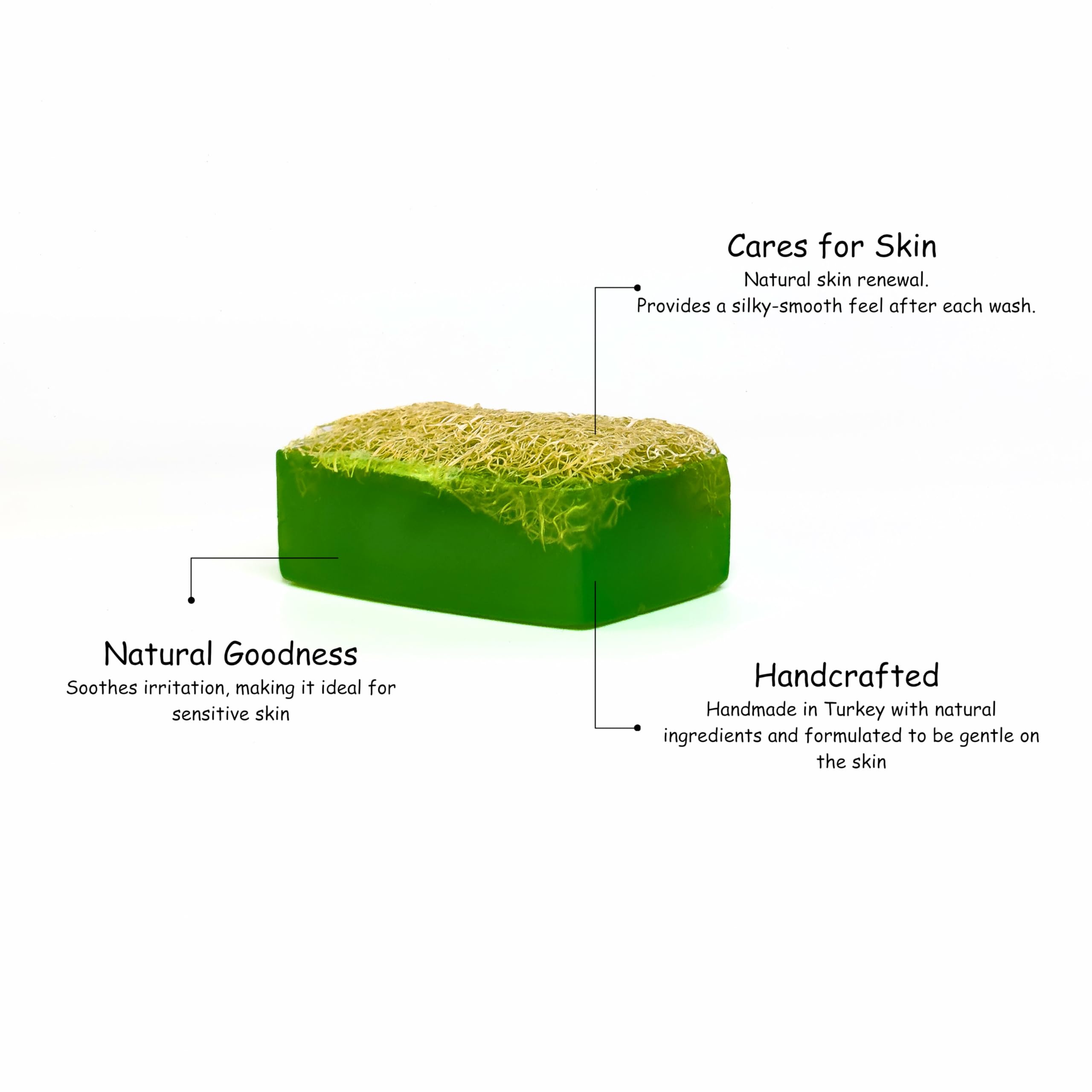 Earth Sabun Aloe Vera Pumpkin Loofah Bar - Natural Handmade Exfoliating Soap with Glycerin - Vegan Cleanser for Smooth Skin - 90g - Image 2