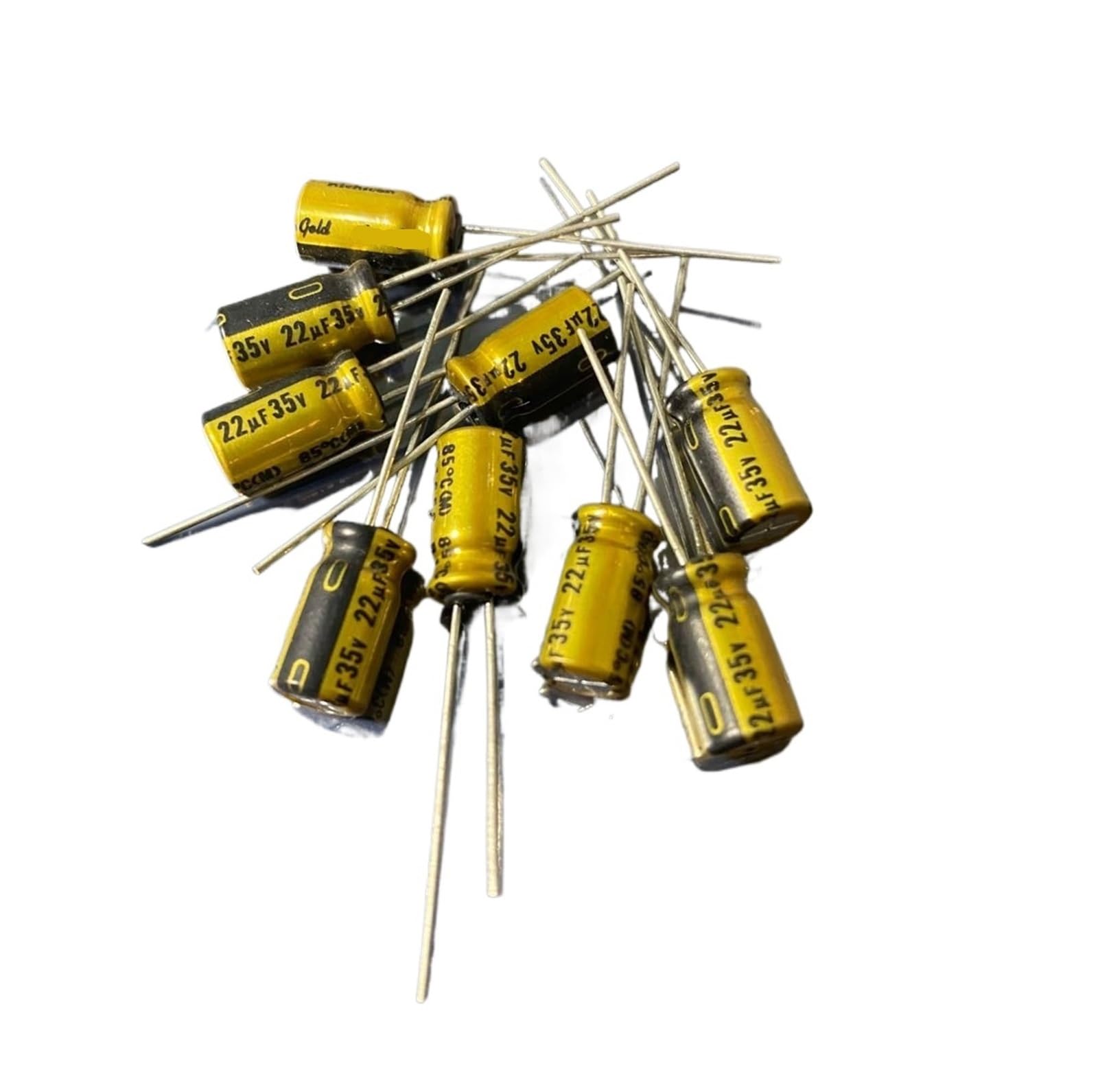 LEOTNNDQ 10PCS FG22uF/35V copper foot audio electrolytic capacitors