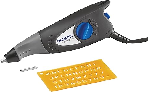 Grabador de 7200 golpes por minuto Dremel 290-01 02Amp incluye plantilla de letras y números