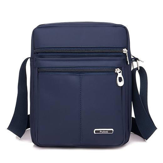 Hbags Mens Canvas Crossbody Bags Unisex Shoulder Bags (blue)