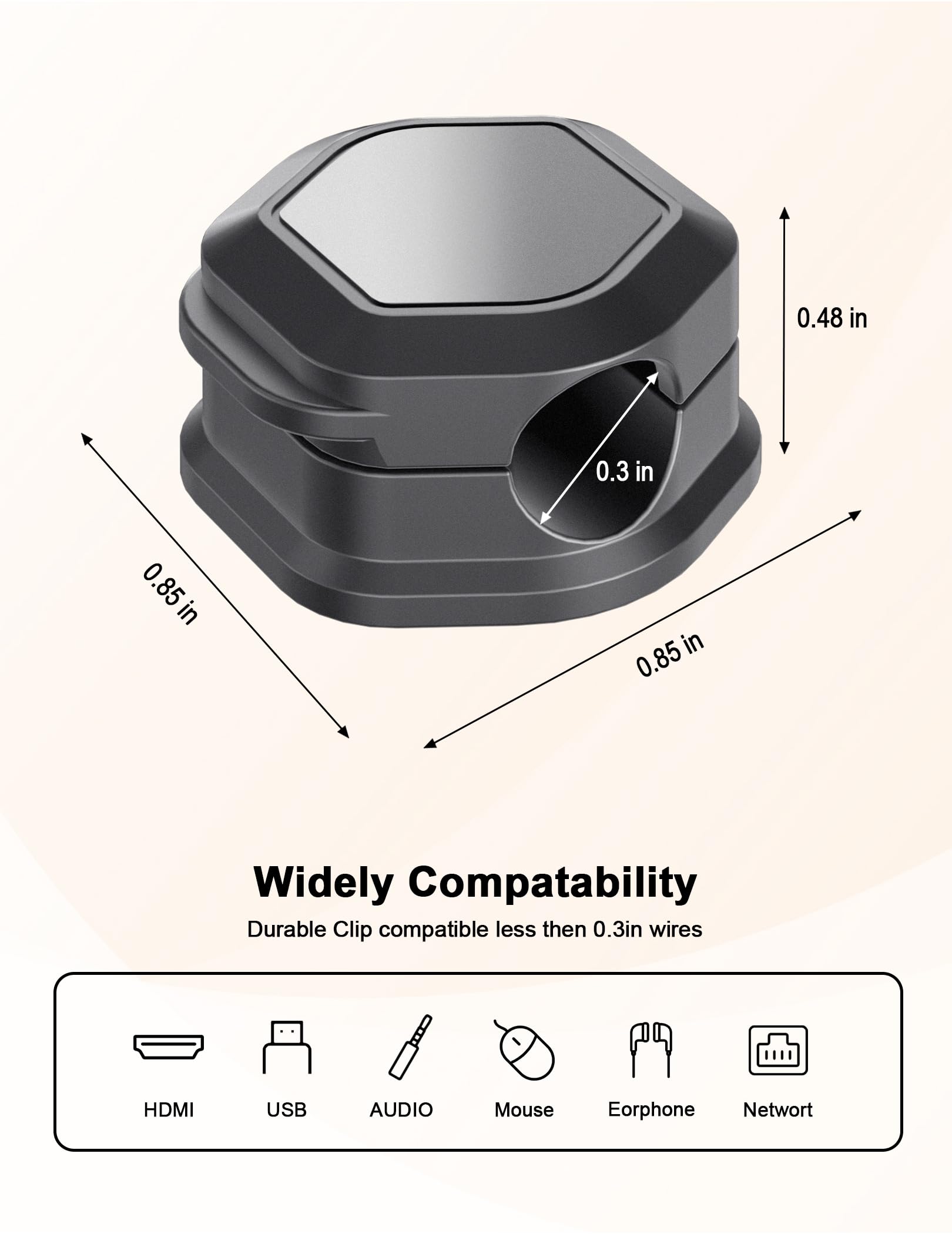 Mikikit Organisateur De Câbles Magnétique Support De Câble Magnétique Clips De Cordon Pour Gestion De