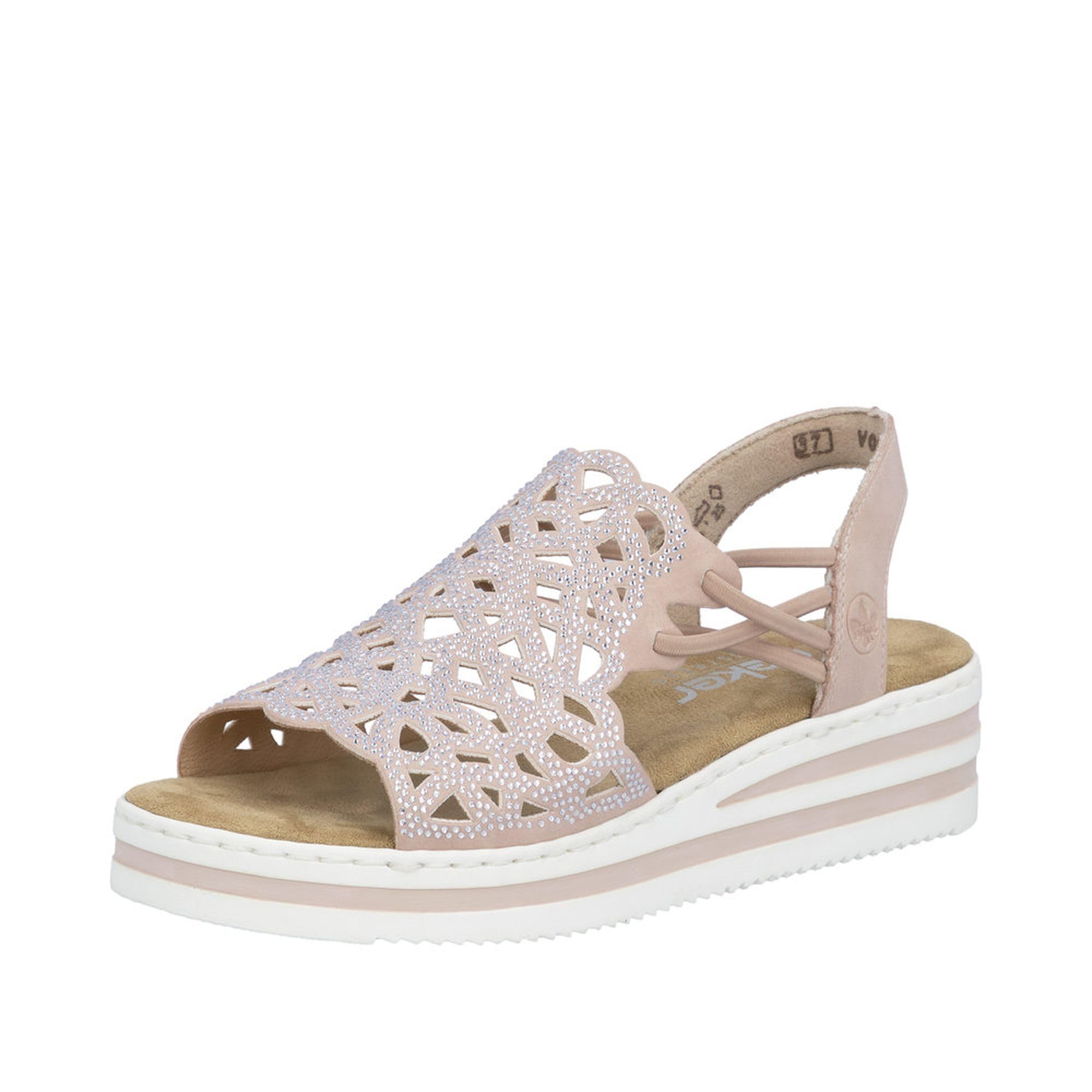 Rieker Women's V0241 Sandals, Pink, 38 EU