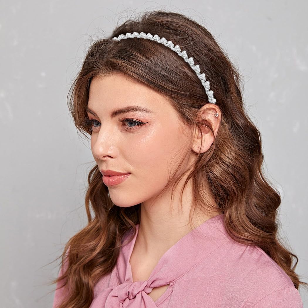 6 Diademas Elásticas Con Diamantes De Imitación, Diadema De Diamantes