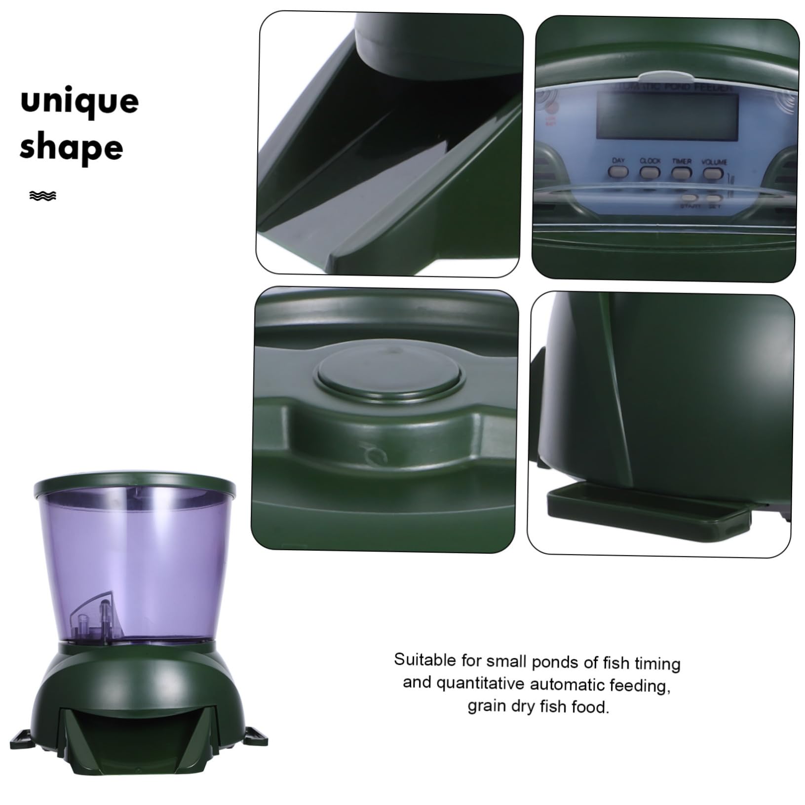 DOITOOL Alimentador Automático Peces Pantalla LCD, Dispensador Comida para Acuarios y Estanques