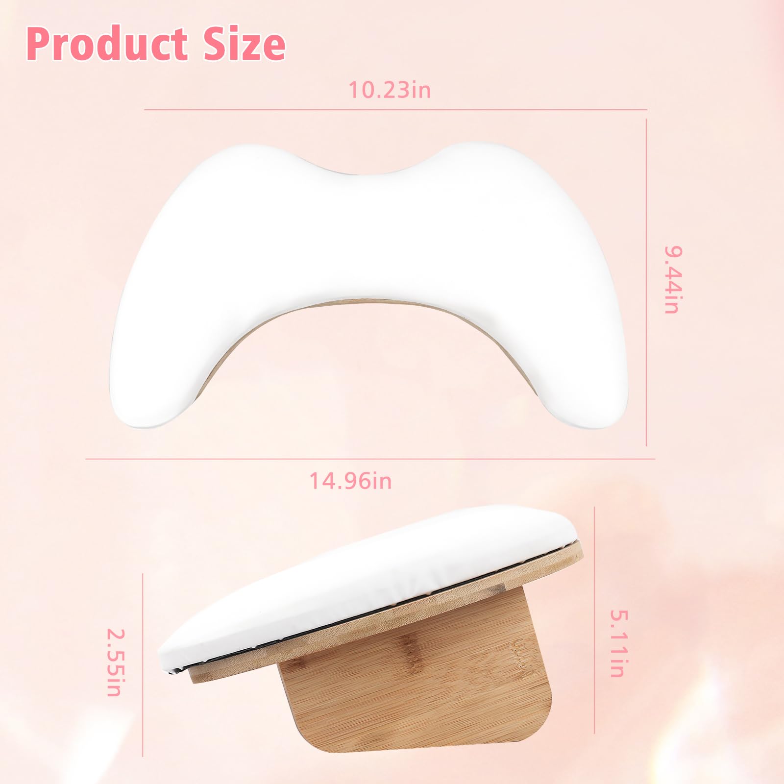 Repose-bras en U pour technicien en ongles, repose-bras pour ongles avec supports détachables en microfibre et cuir PU, coussin de maintien pour manucure, incontournable pour les outils de