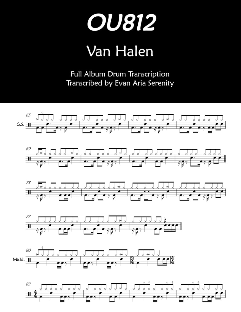 Van Halen OU812 Drum Transcription relever chaque note de batterie