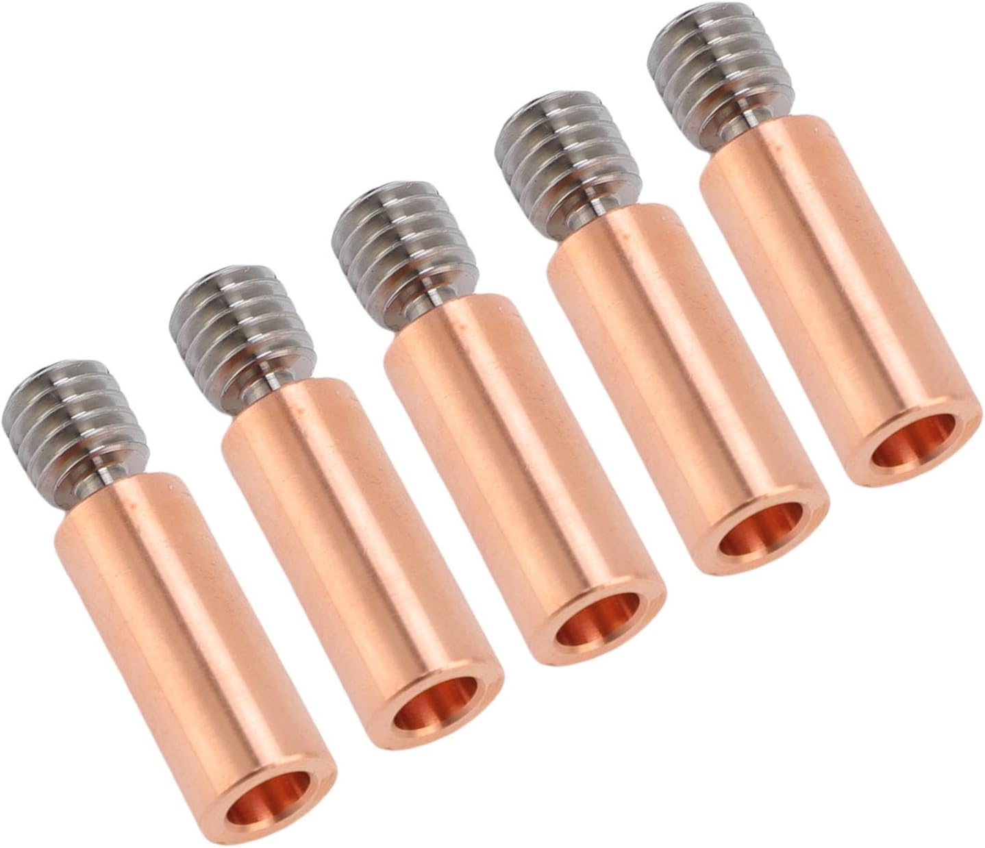 GOTOTOP 5PCS Bi Metal Heat Break for 3D Printer, Copper Ti Alloy, Optimized Thermal Control, Smooth Interior for High Printing in Flying 5 6