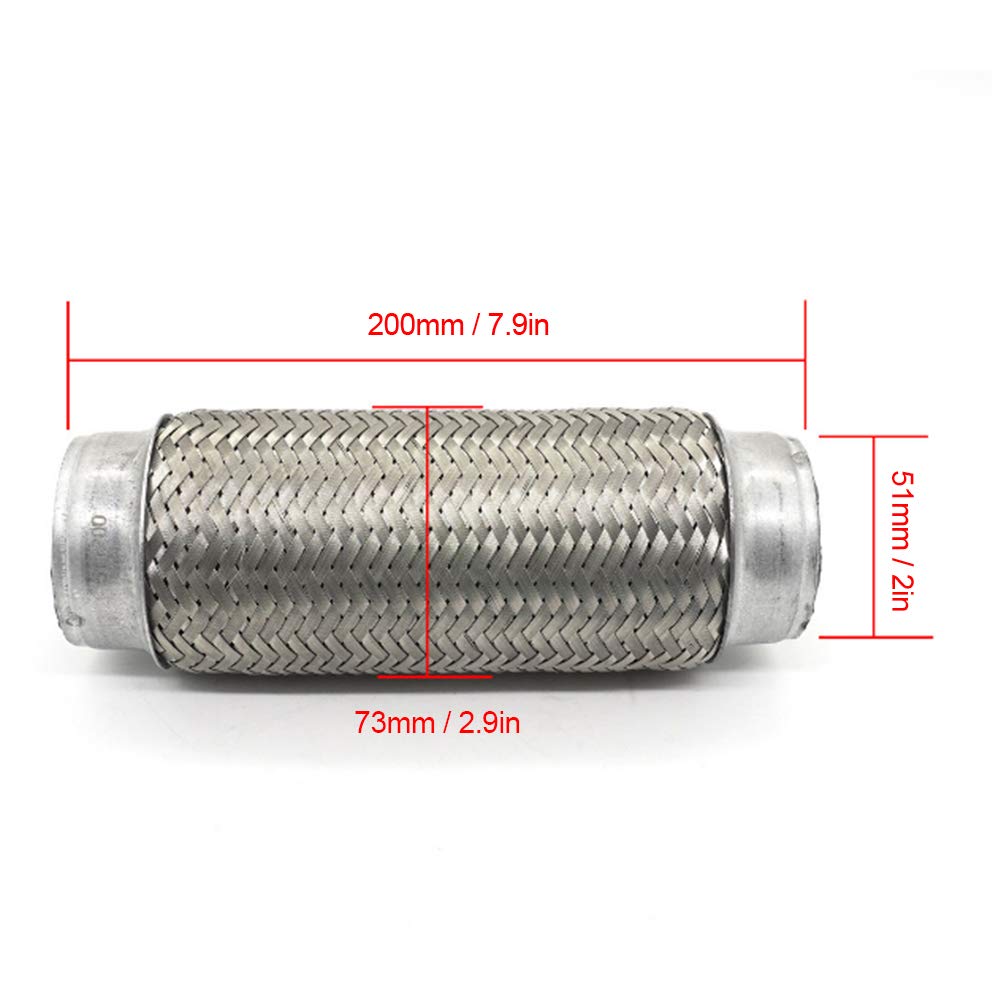 Tubo De Acero Inoxidable Para Reparar O Modificar Escape - 51mm De Diámetro, 500mm De Largo