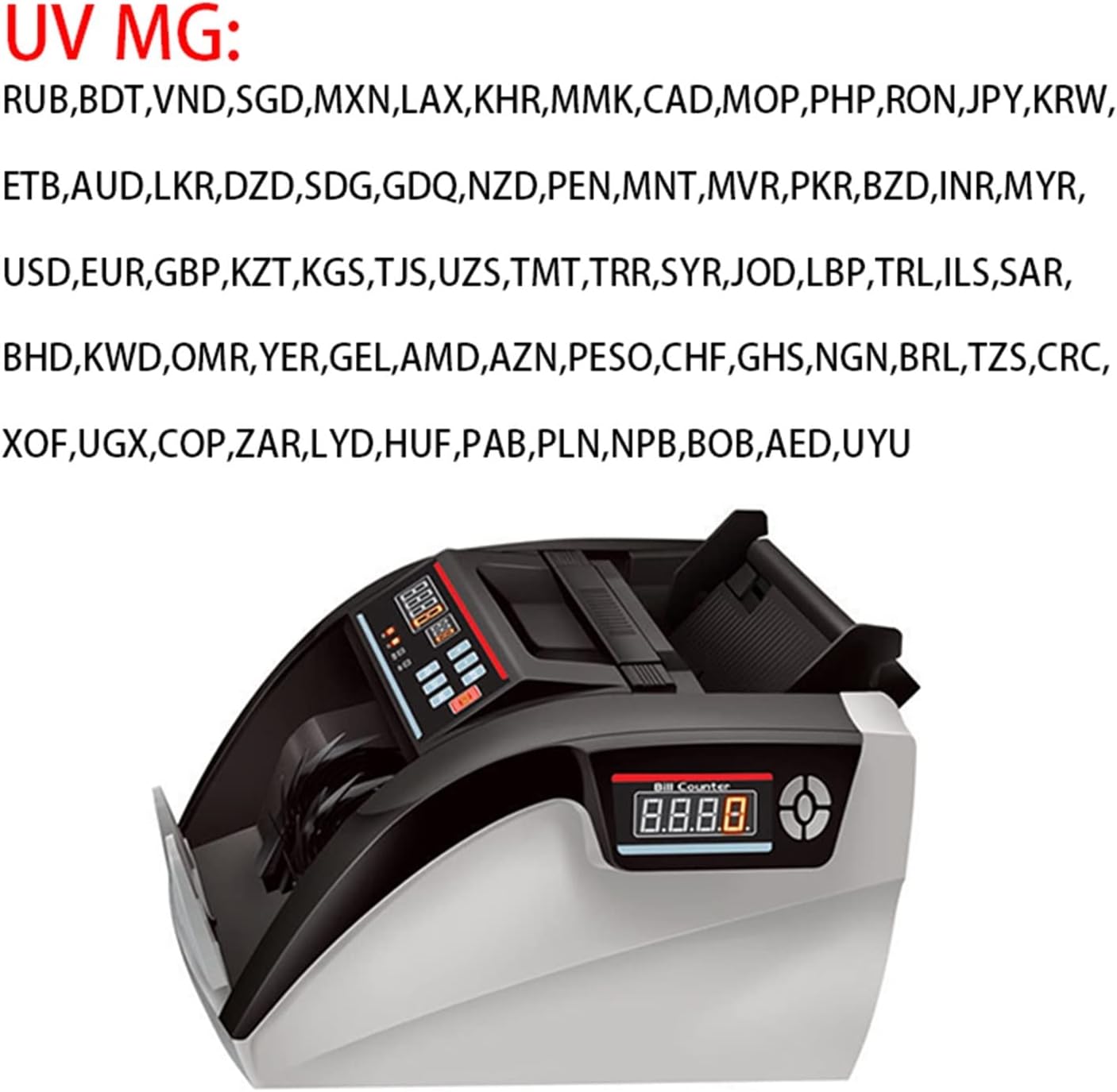 マネーカウンター 5800 UV/mg LED安い紙幣カウンタービルコートナーキャッシュマネーと多