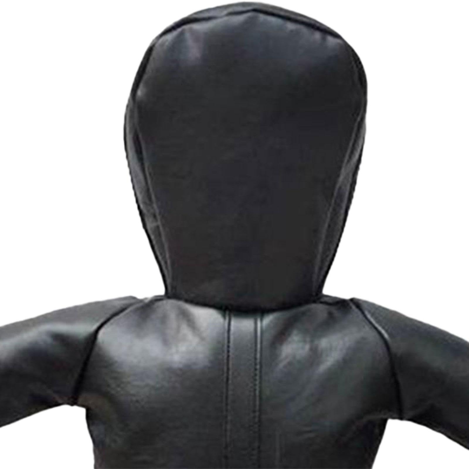 Menolana Fighting Training Dummy PU Leather Unfilled Exercise Multiuse Brazilian Jiu Dummy for Karate Boxing Training Equipment, Black