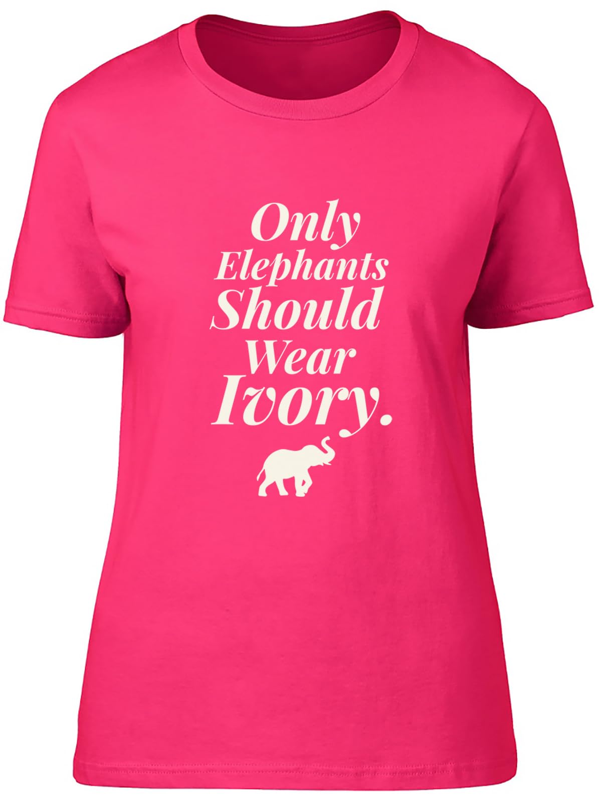 ShopagiftSave The Elephant Womens T-Shirt Only Elephants Should Wear Ivory Ladies Tee