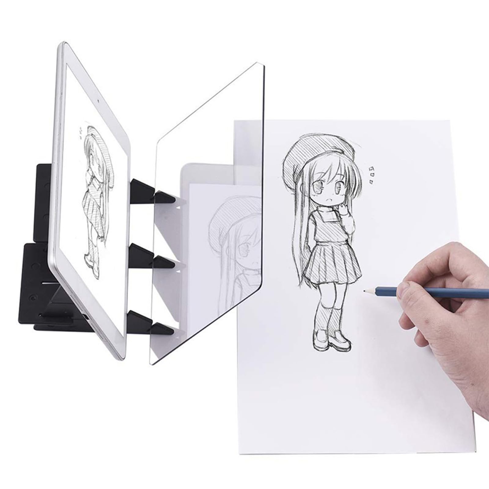 1 Set Tavolo Da Disegno Ottico, Specchio Per Disegnare, Tavolo da Disegno per Immagini Ottiche, Tavolo da disegno Copia, Tavola Da Pittura Ottica Per Bambini Principianti Artisti
