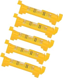 String Line Level Mini Bubble Level for Hanging Lines, Acrylic and ABS, 5 Pack, Spirit Level Function