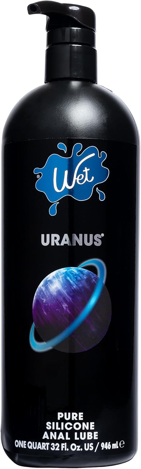 Wet Uranus Silicone-Based Anal Lube for Men, Women & Couples | Long-Lasting & Water-Resistant Premium Personal Sex Lubricant - Safe to Use with Latex Condoms - Non-Sticky & Hypoallergenic, 32 fl oz