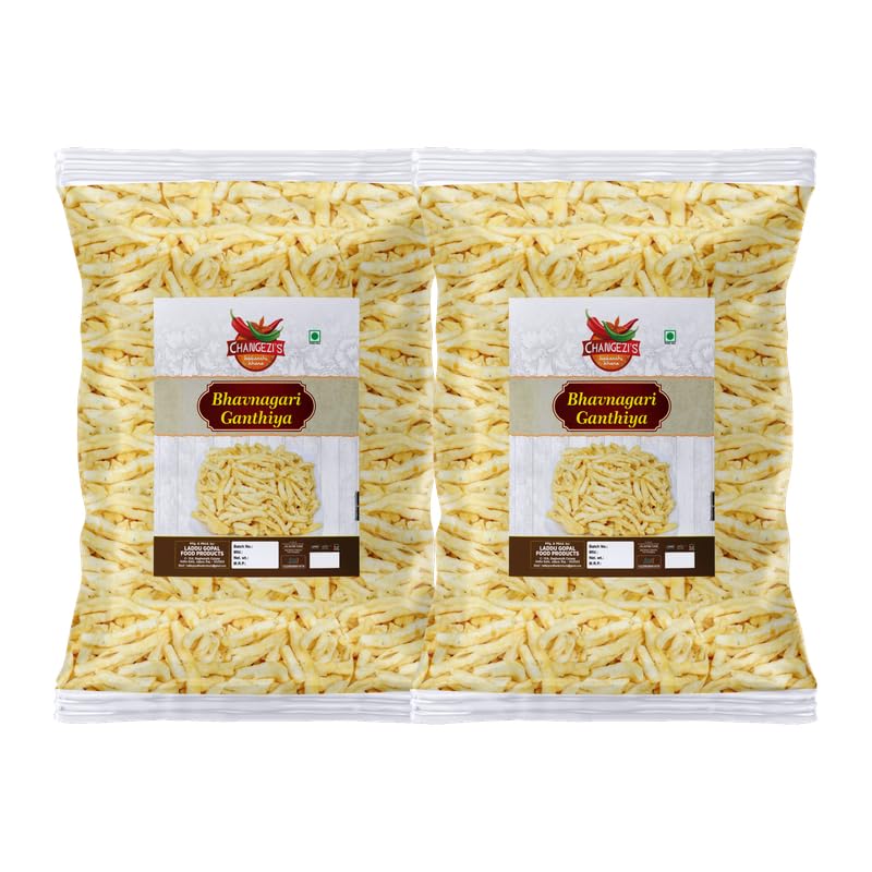 Changezis - snacks - namkeen - gathiya - gathiya namkeen - bhavnagari gathiya - gathia - gathiya sev | Bhavnagari Ganthiya Gujarati Gathiya | Fried in Groundnut Oil-420g*2Pack (B0CVMXSSBF) Amazon Price History, Amazon Price Tracker
