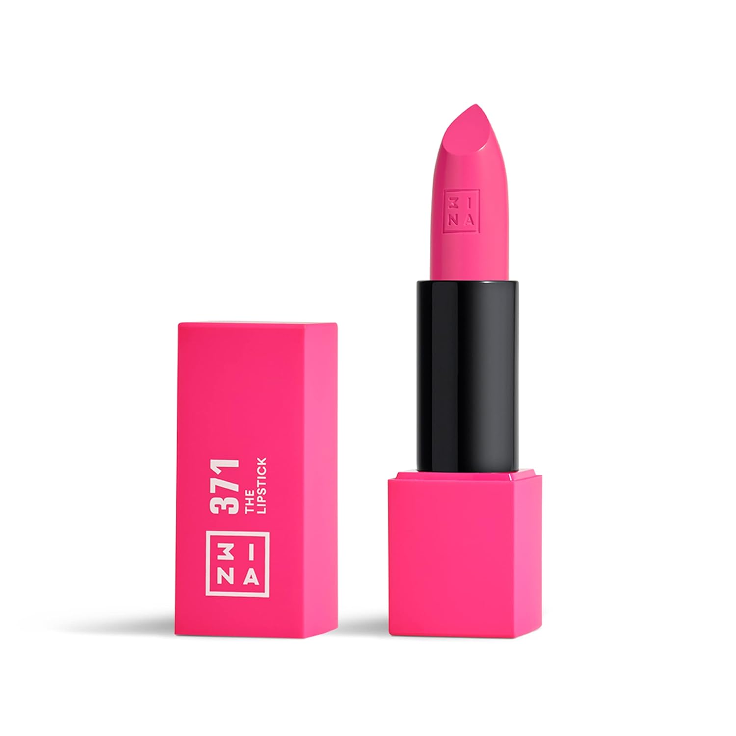 3INA The Lipstick 371 Hot Pink – Long Lasting, Smudge Proof, Matte Lipstick for Women – Vegan, Cruelty Free Formula – Waterproof, Moisturizing, Hydrating – 0.16 oz