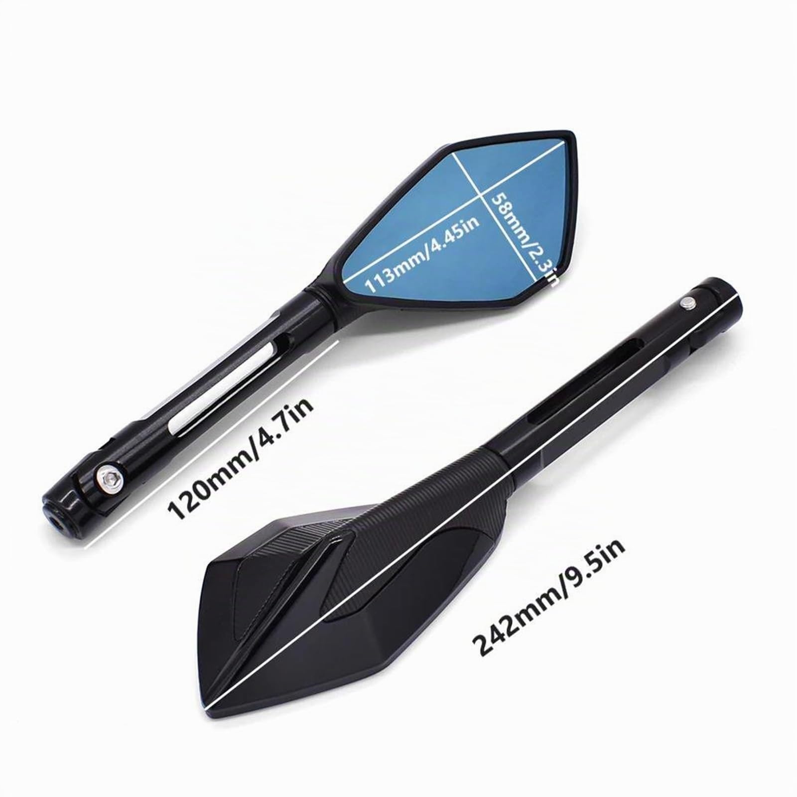 Rétroviseur Moto pour Kawasaki Z1000SX Z750 Z1000 Z650 Z900 Z800 Z250 Z 1000 SX Z 750 1000 Rétroviseurs Latéraux Rétroviseur latéral pour Moto Rétroviseur pour Mot(Vert)