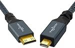 Twozoh Micro HDMI to Mini HDMI Cable 0.5M / 2FT, Mini HDMI Male to Micro HDMI Male Cable, Micro HDMI Type D Male to Mini HDMI Type C Male Cable Support 3D/4K 1080p