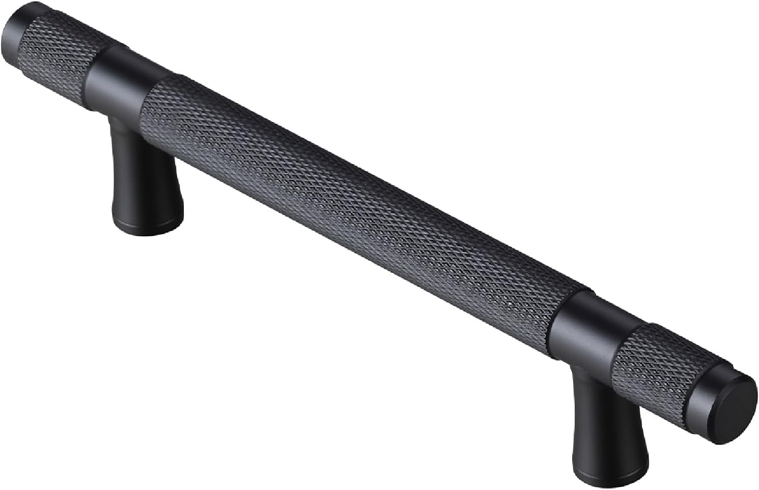 AITITAN 10 Pack Black Cupboard Handles Knurled 128mm Hole Spacing