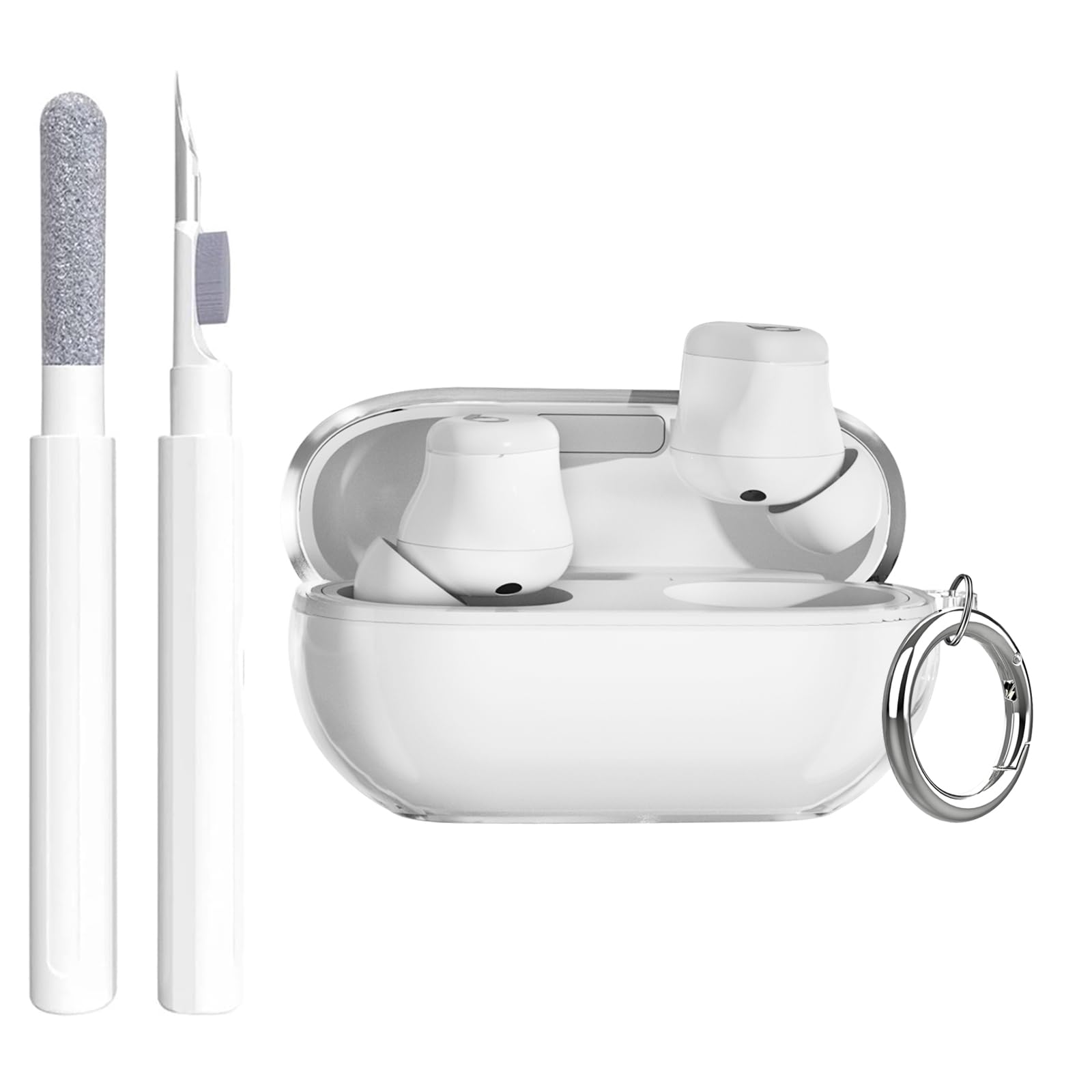 Aircawin for Beats Solo Buds Case Clear,Shockproof Design for Beats Solo Buds Cover 2024,Full Protective Soft Transparent TPU Case for Beats Solo