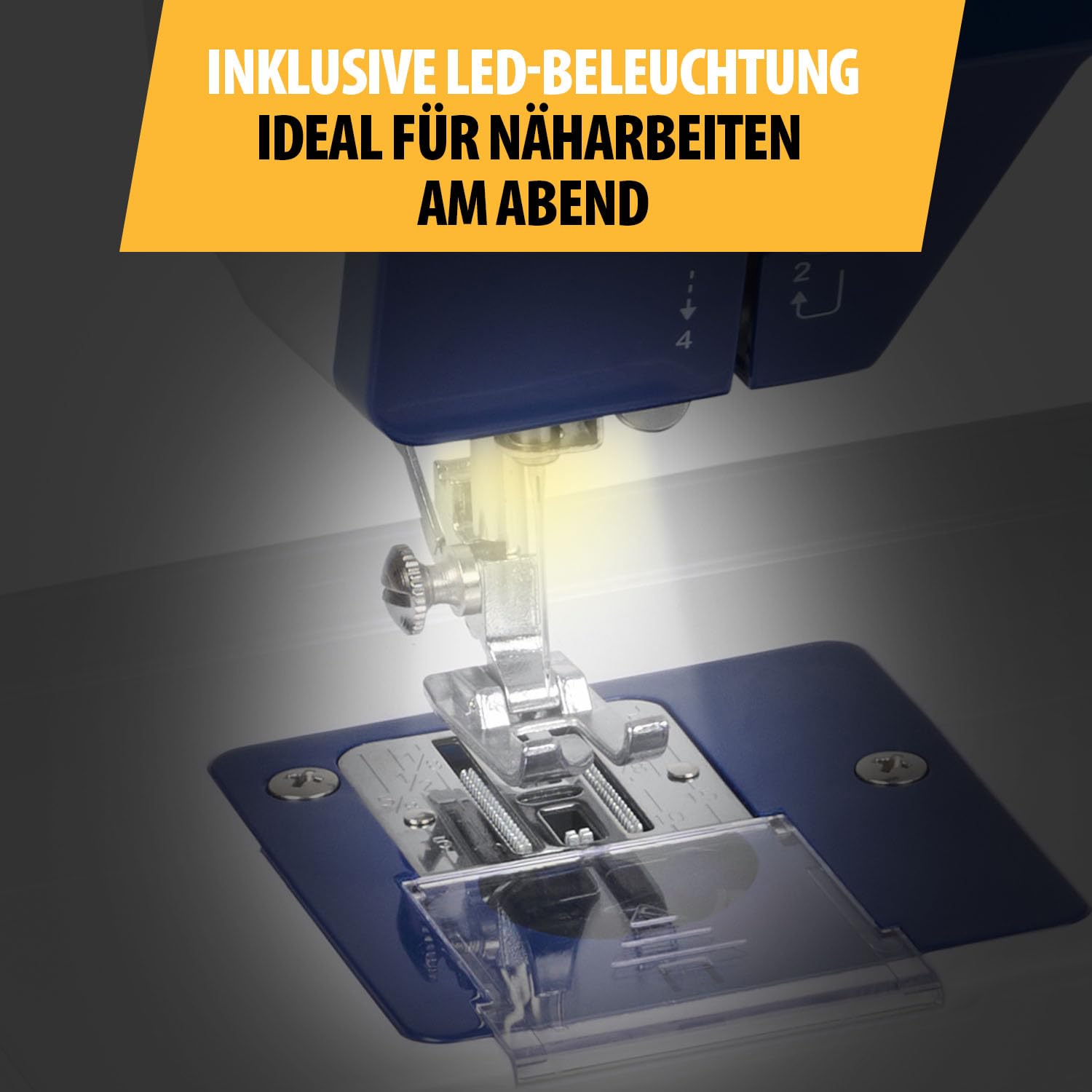 Tristar Nähmaschine mit 38 Stichprogrammen, Abnehmbarem Anschiebetisch, Freiarm, LED-Licht, Automatischem Nadeleinfädler, Fadenschneider, Geschwindigkeitsregelung, SM-6005